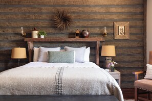 Deluxe Room, 1 Queen Bed, Fireplace | Premium bedding, individually decorated, individually furnished