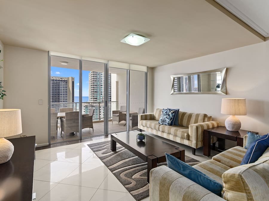 3 Bedroom 2 Bathroom Sub Penthouse | Living area | Flat-screen TV, DVD player