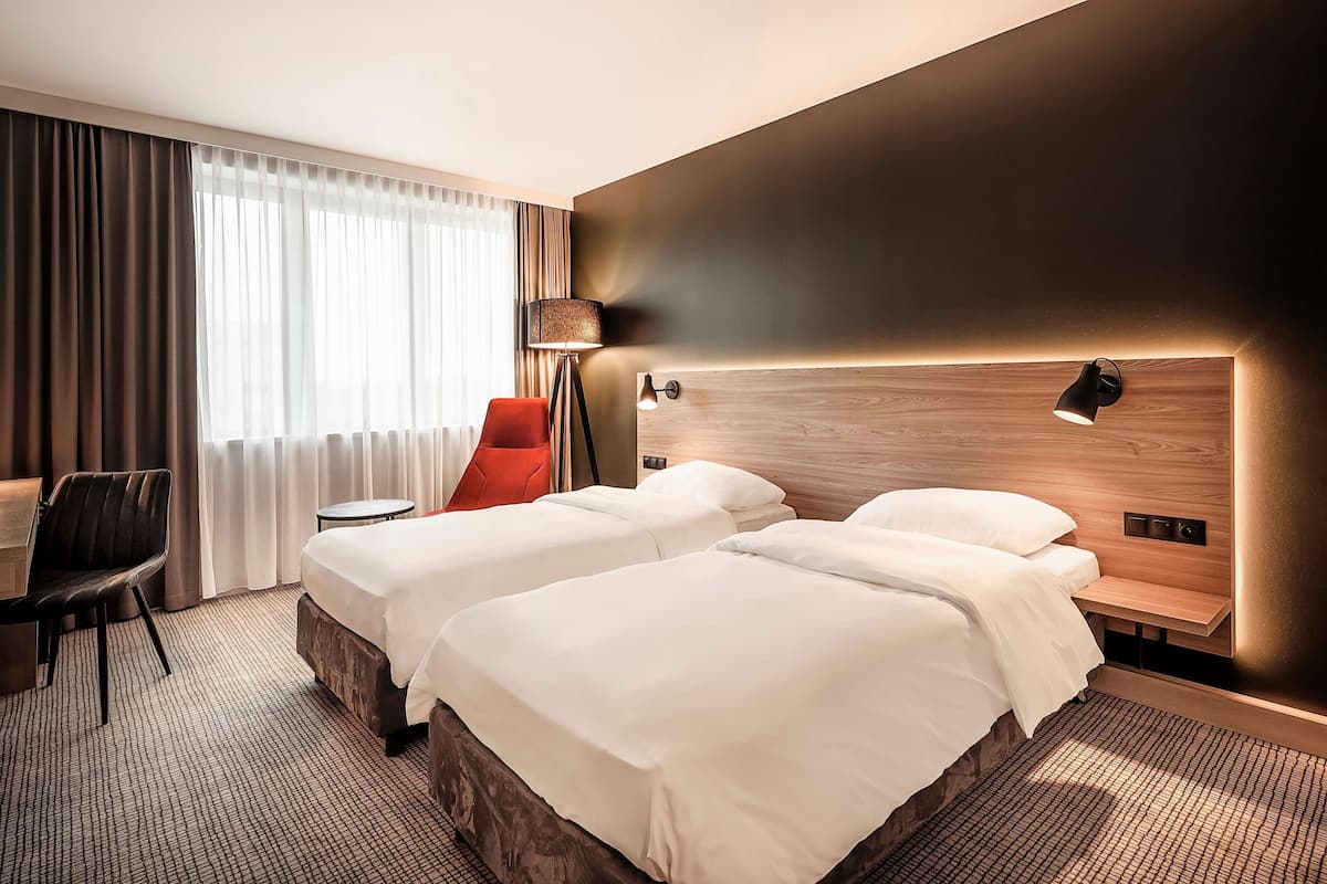 In-room safe, desk, laptop workspace, blackout drapes