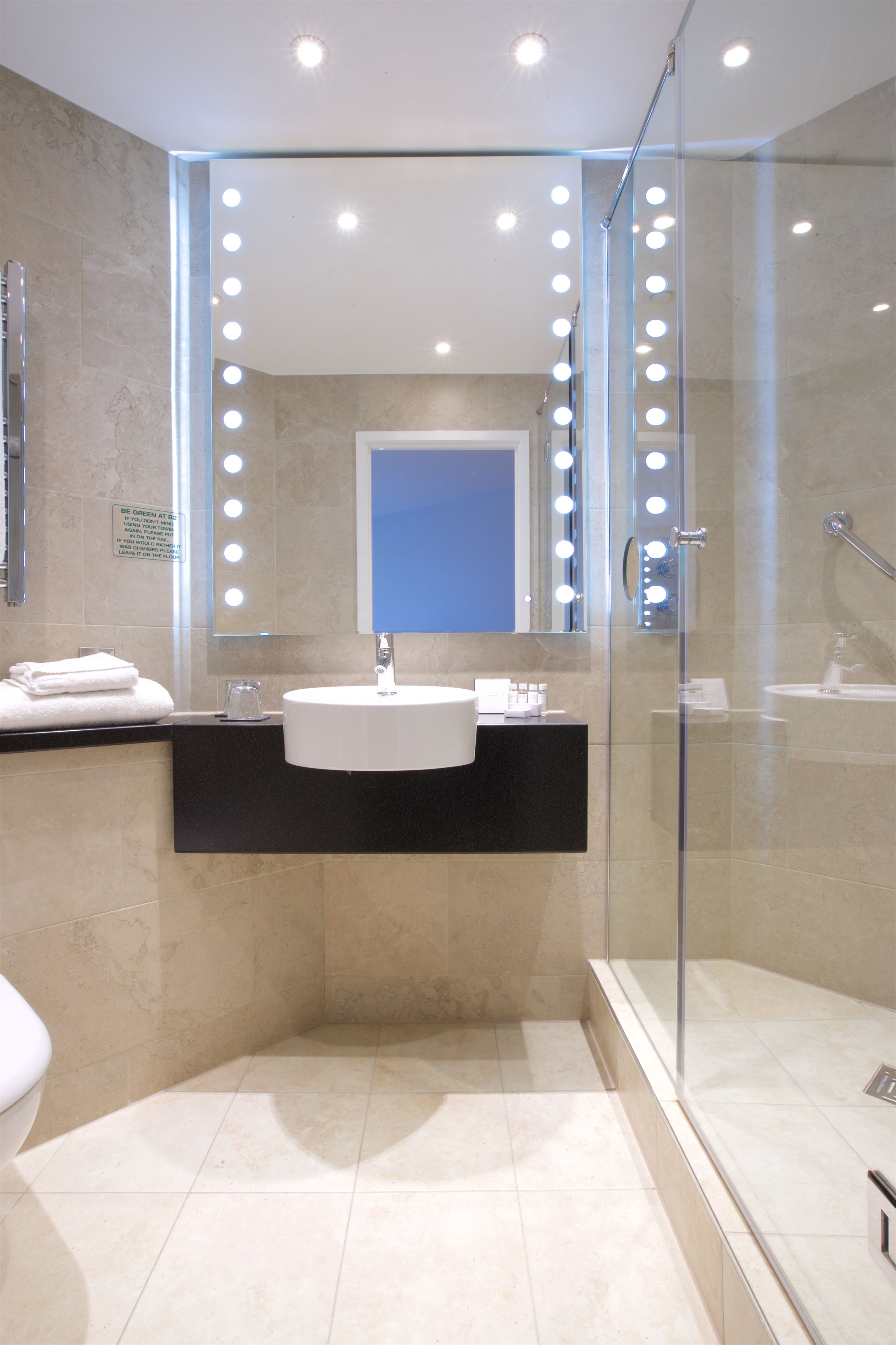 superior twin room | bathroom | shower, rainfall showerhead, free toiletries, hair dryer