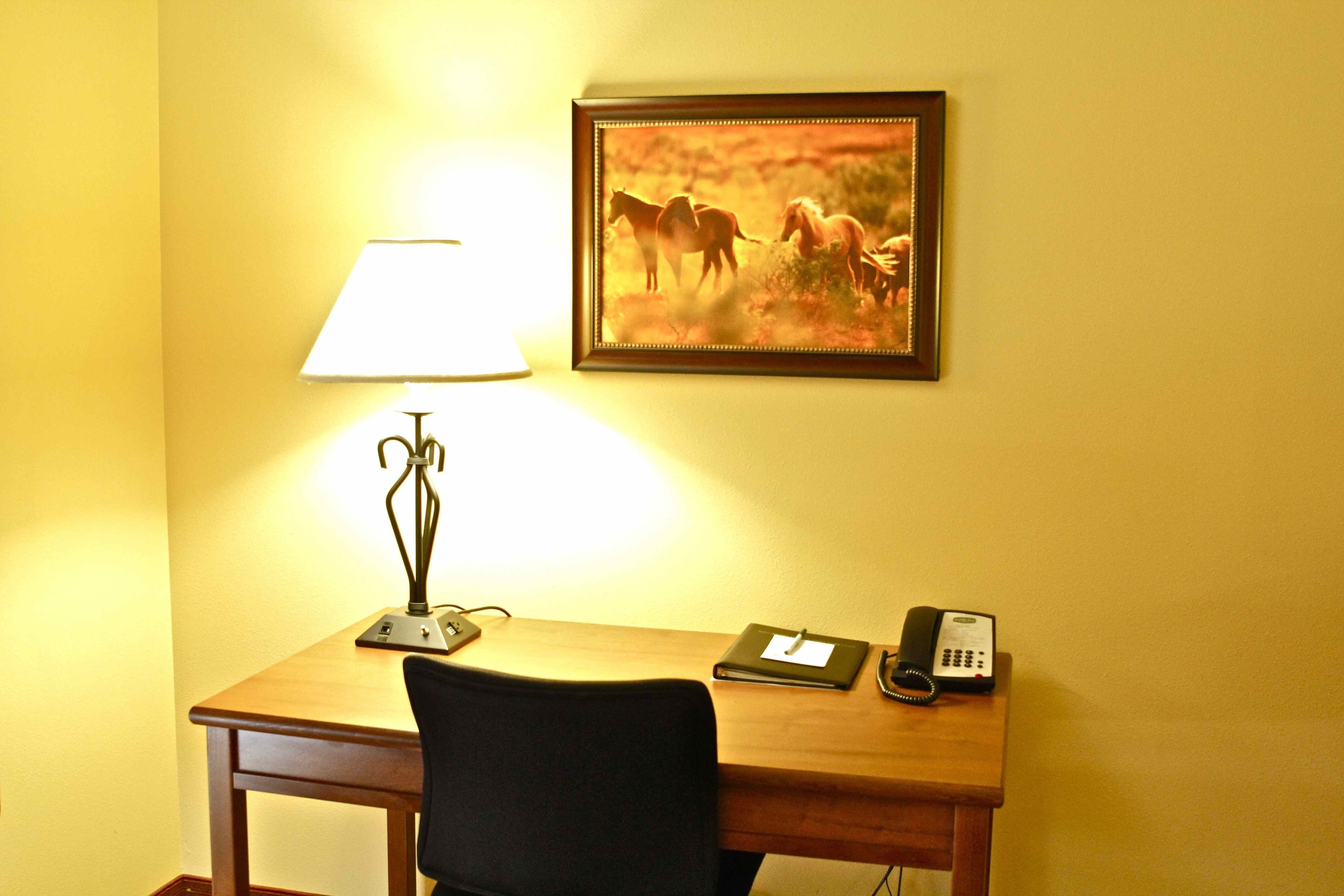 premium bedding, pillow-top beds, desk, blackout curtains