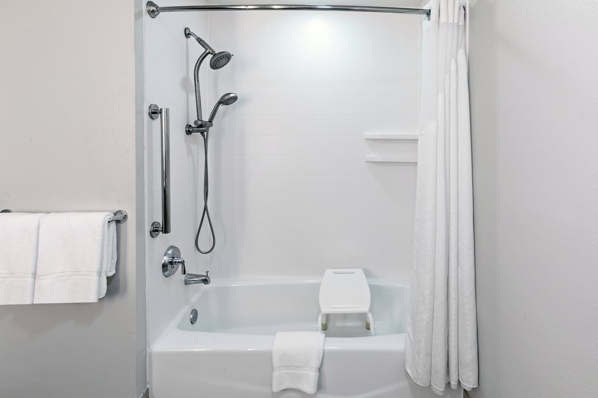 Premium bedding, down comforters, pillowtop beds, in-room safe