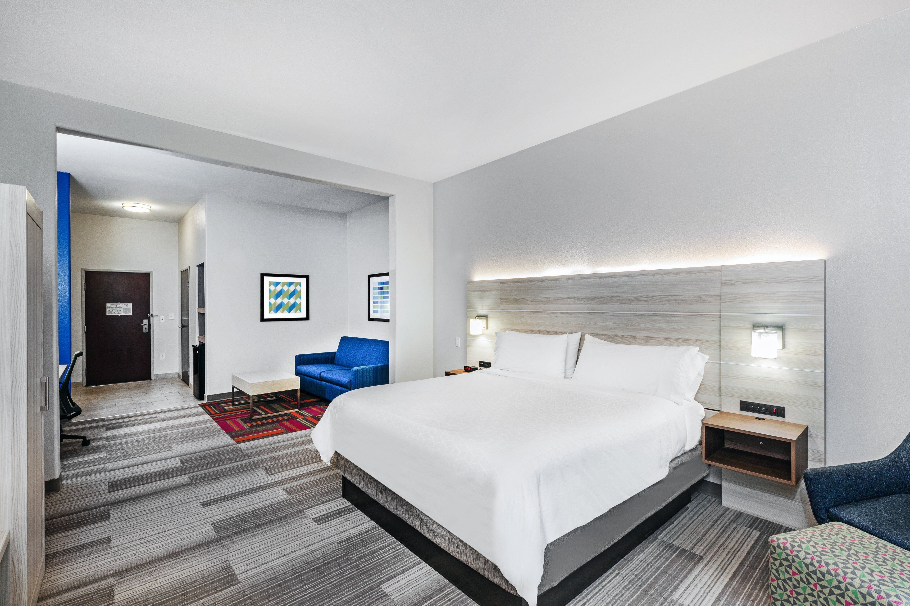 Premium bedding, down comforters, pillowtop beds, in-room safe