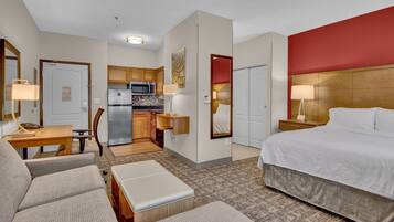 Premium bedding, pillowtop beds, desk, blackout drapes