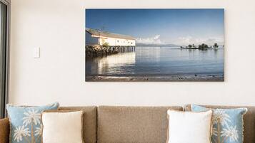 Club Studio with Water Garden Views | Living area | Flat-screen TV, DVD player