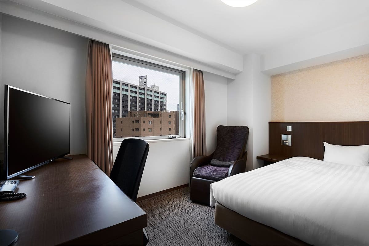 Desk, blackout drapes, WiFi (free), bed sheets