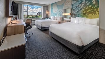 Hypoallergeen beddengoed, een bureau, verduisterende gordijnen