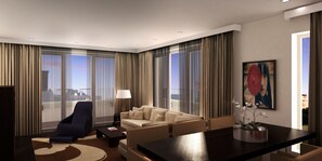 Studio, 1 dobbeltseng | Oppholdsområde | Flatskjerm-TV, DVD-spiller og iPod-dokkingstasjon