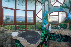Shower, eco-friendly toiletries, bathrobes, towels