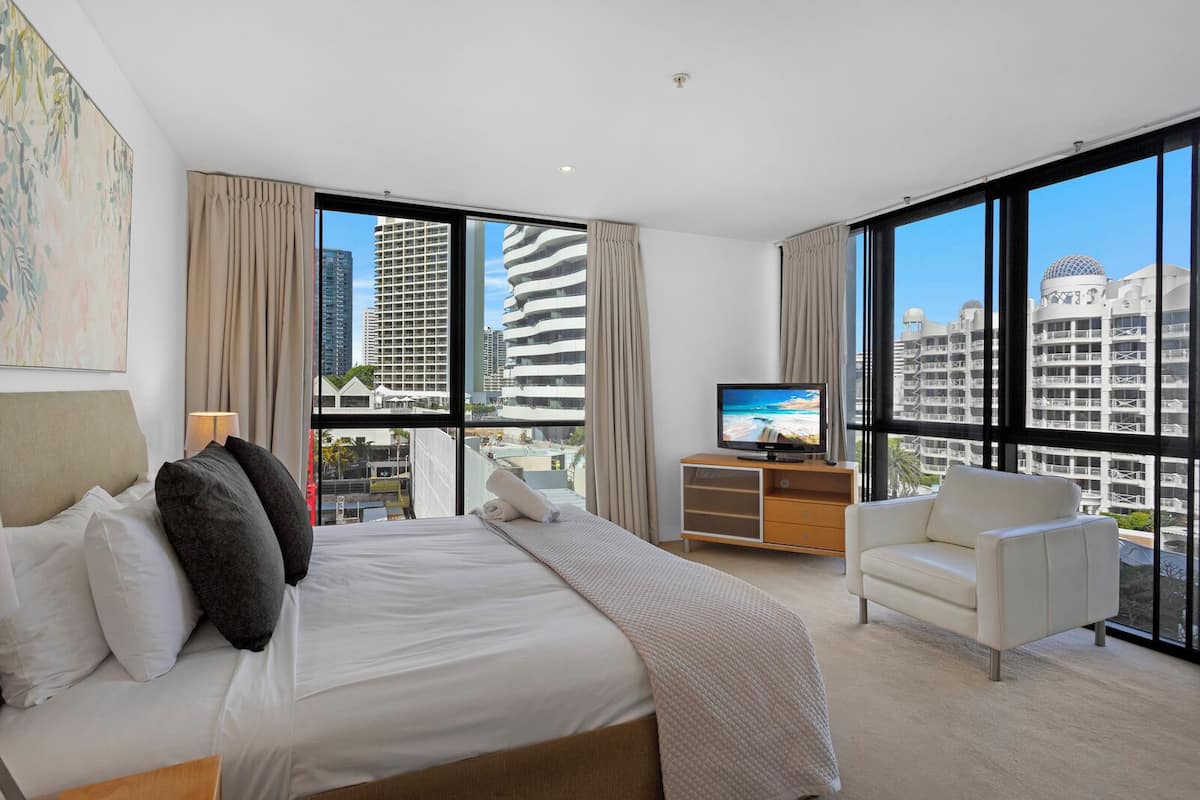 Individually decorated, individually furnished, desk, laptop workspace