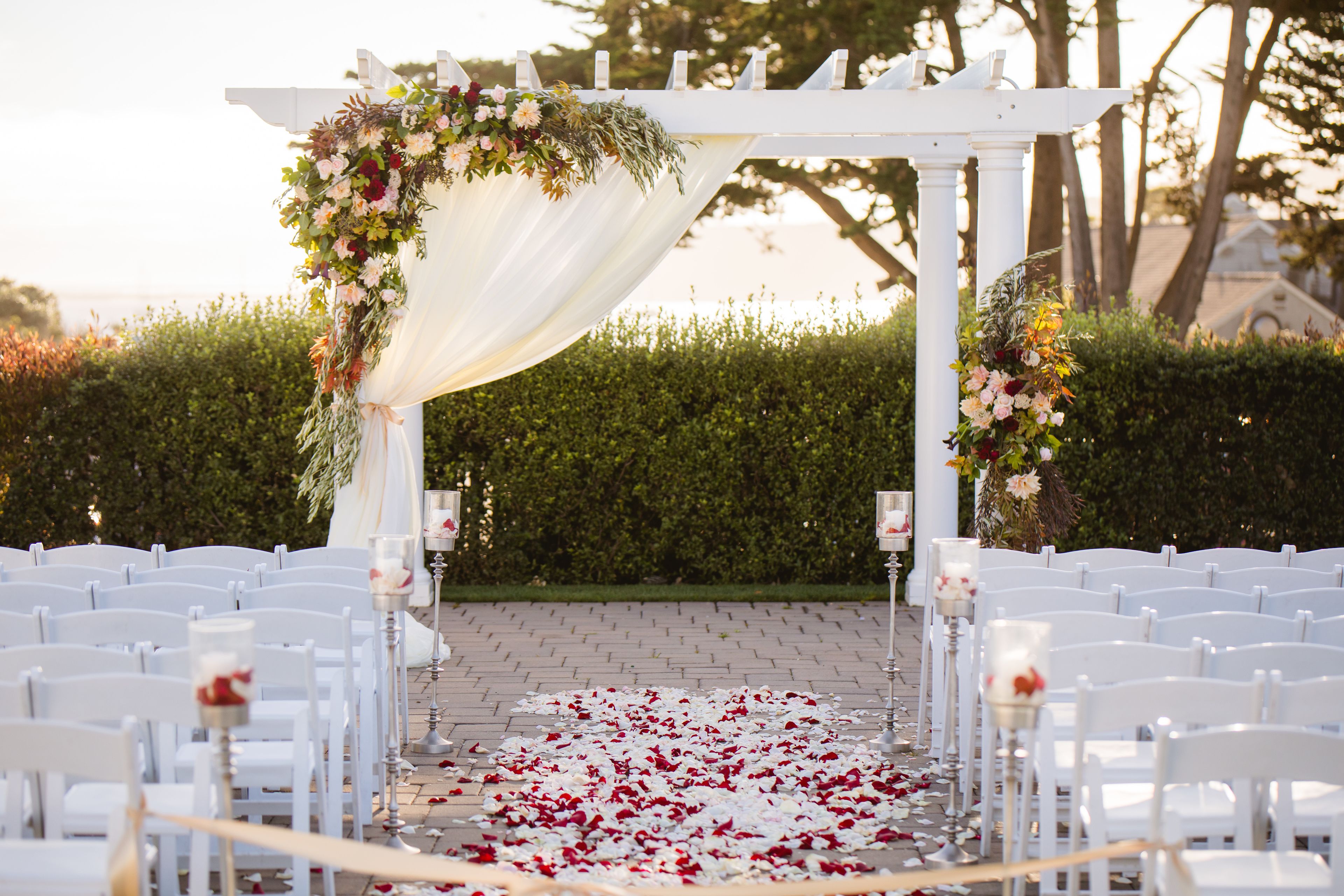 outdoor wedding area