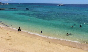 On the beach, beach volleyball