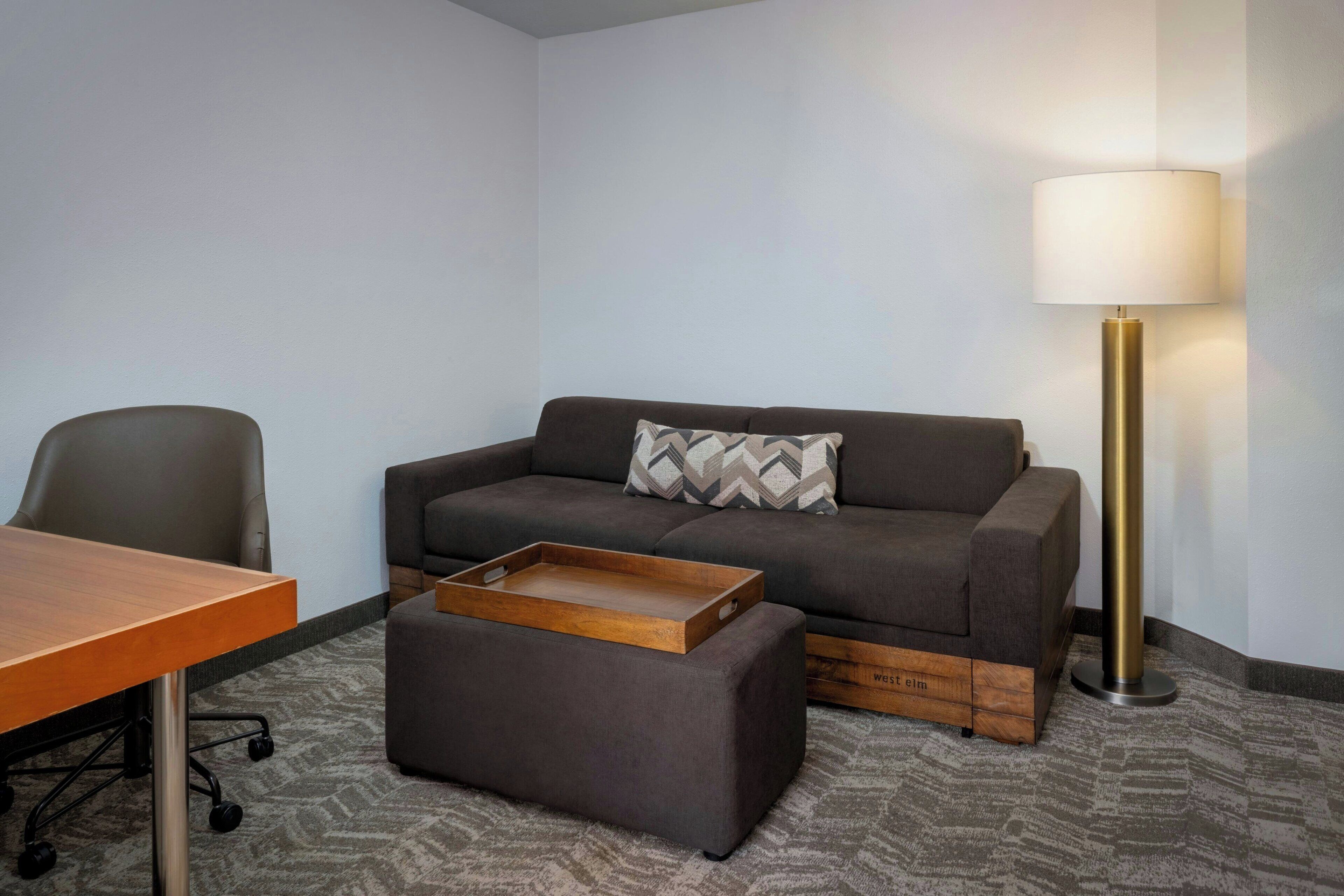 studio, 1 king bed with sofa bed | premium bedding, desk, laptop workspace, blackout curtains