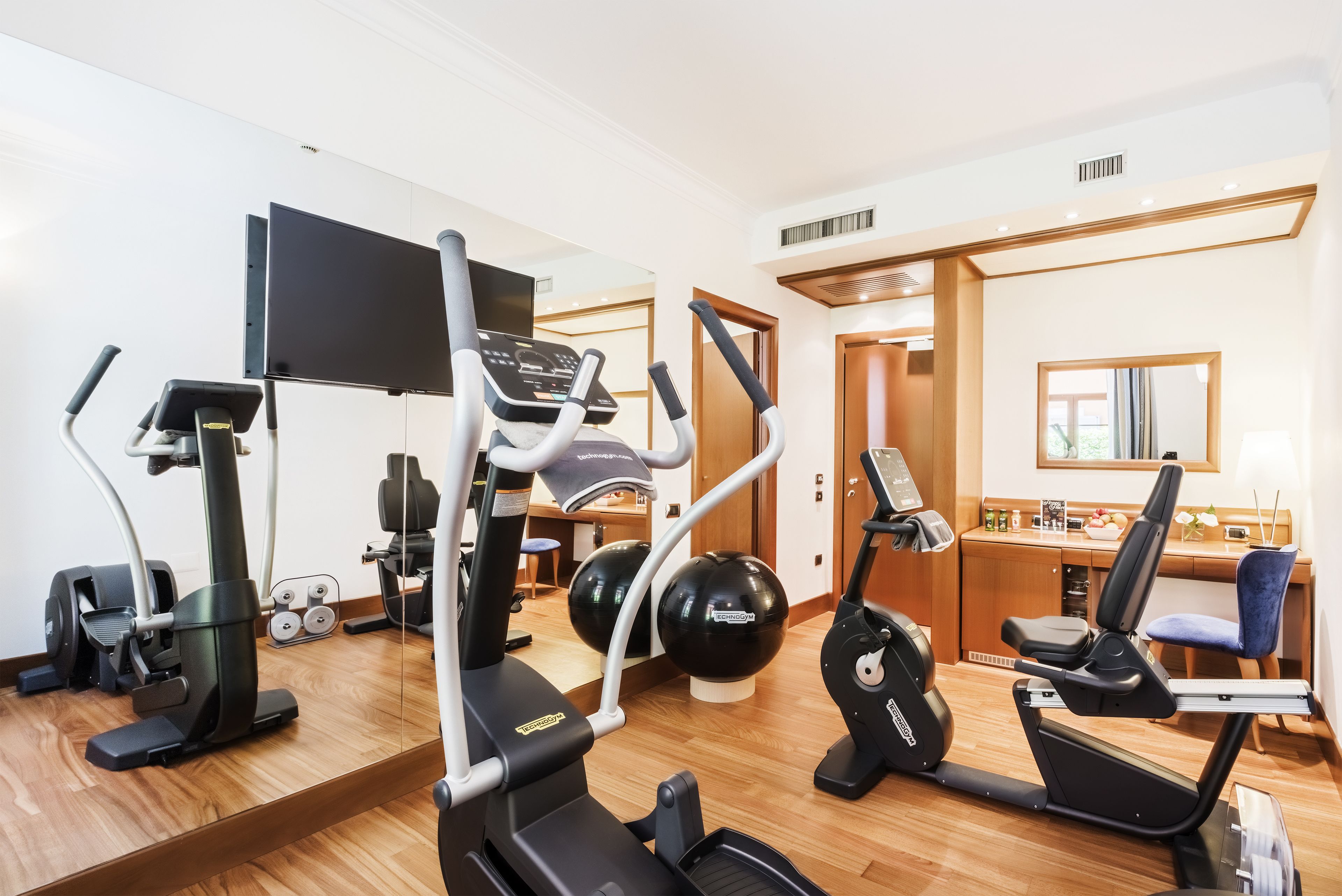 fitness suite with private terrace (garden view) | hypo-allergenic bedding, minibar, in-room safe, desk