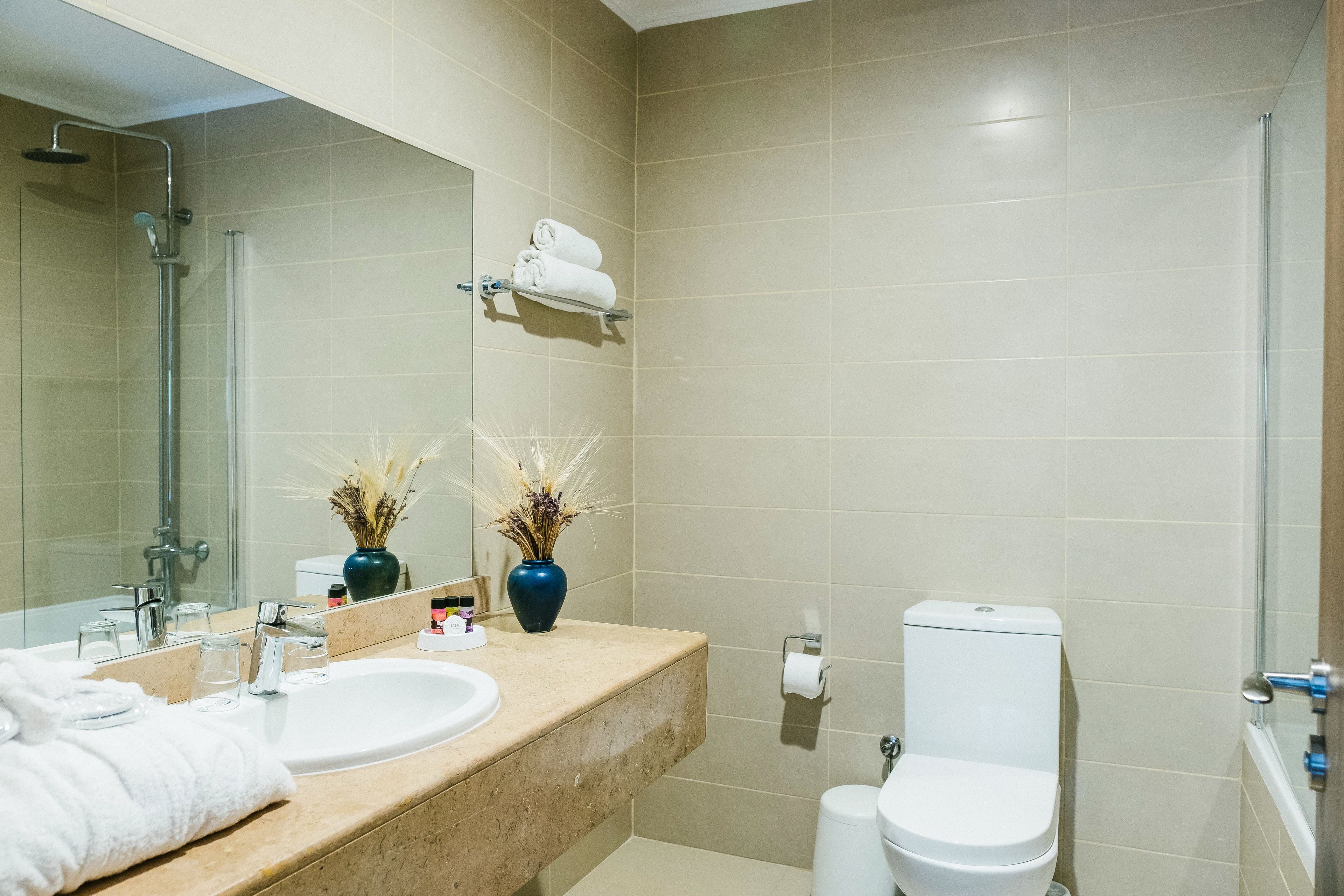 double or twin room | bathroom | combined shower/bathtub, free toiletries, hair dryer, towels
