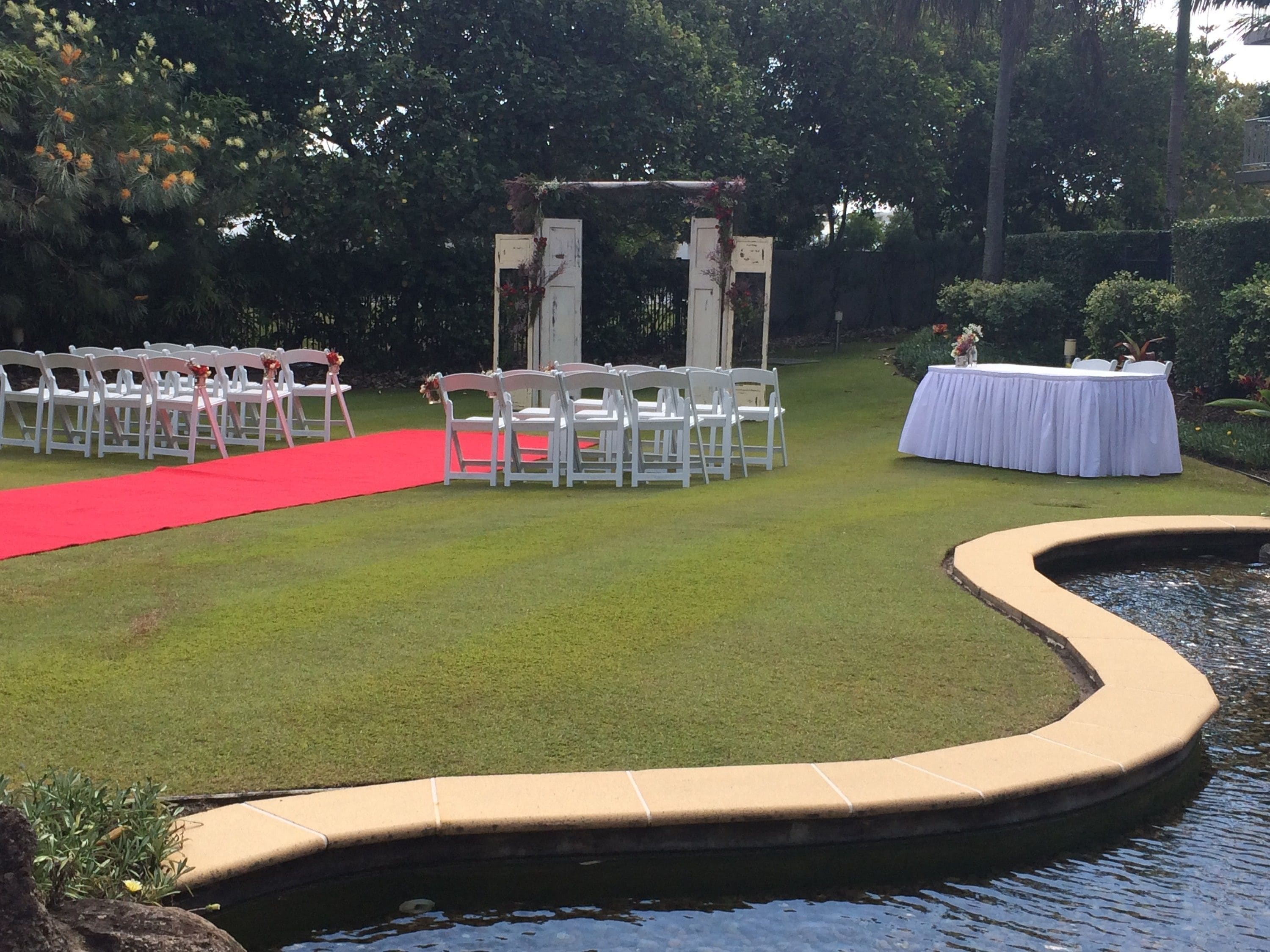 outdoor wedding area