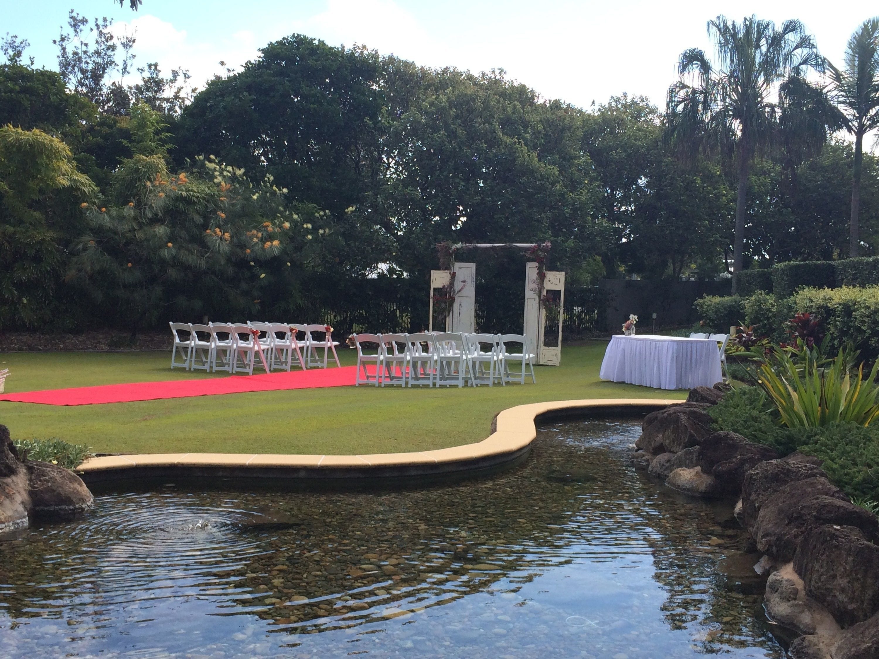 outdoor wedding area