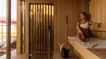 Couples treatment rooms, sauna, hot tub, steam room, body treatments