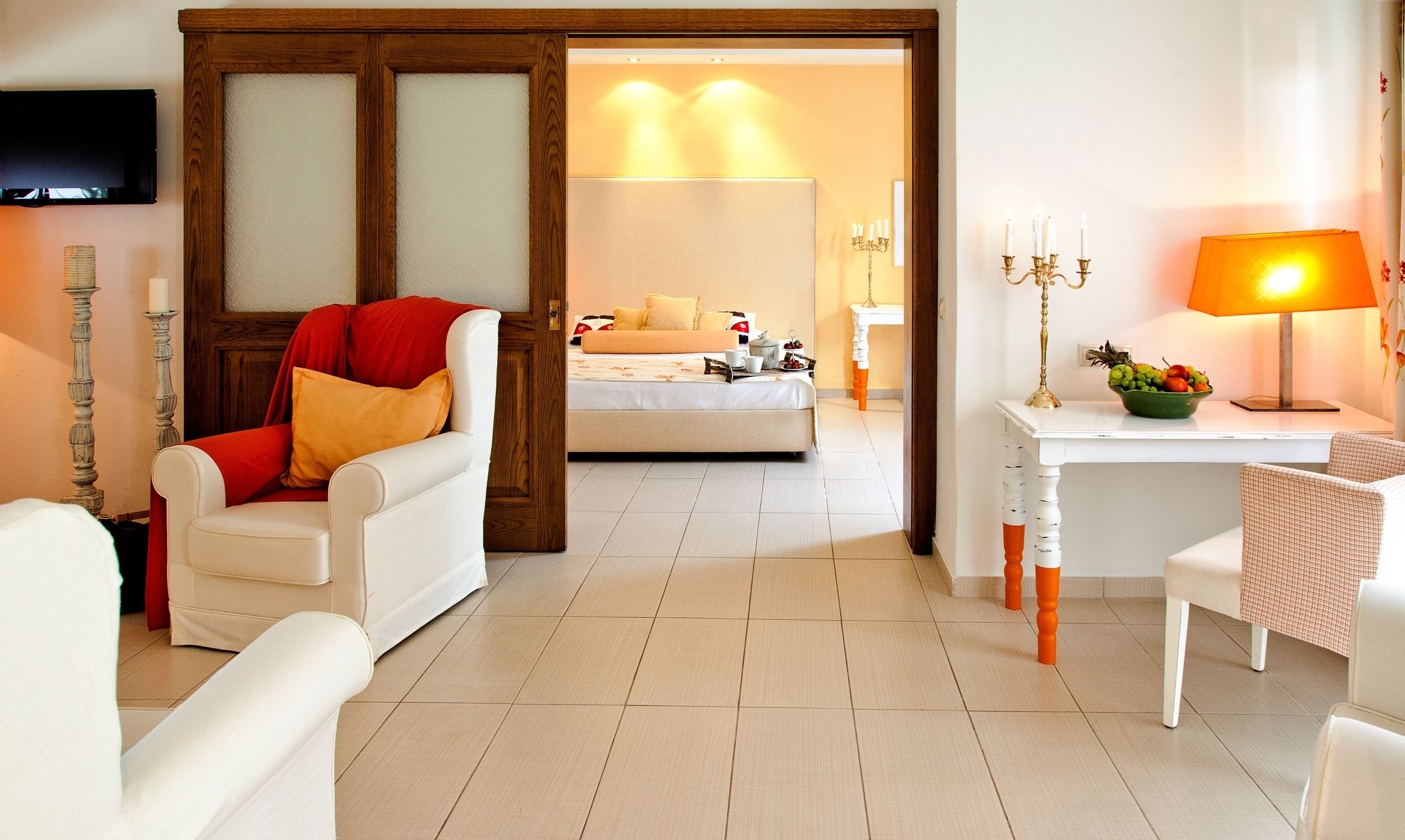 family suite | living area | 32-inch smart tv with digital channels, tablet