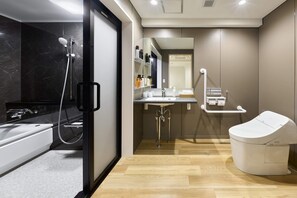 Duschwanne, Whirlpool, Designer-Toilettenartikel, Haartrockner