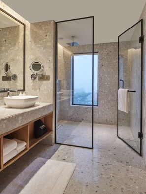 Sahayadri Hill Suite | Bathroom | Shower, free toiletries, hair dryer, towels - Athiva Resort & Spa, Khandala (Mawal)