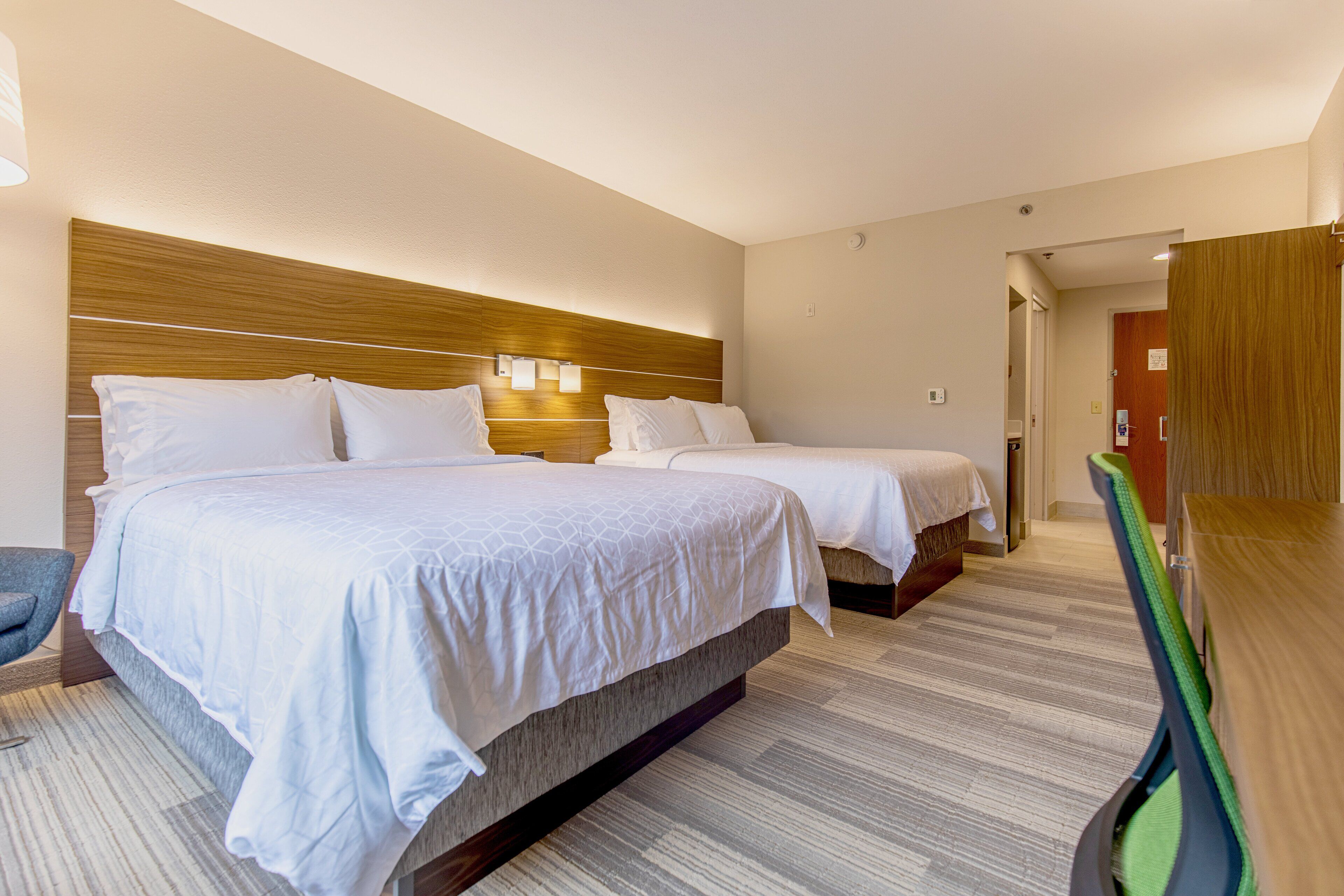 standard room, 2 queen beds | in-room safe, laptop workspace, iron/ironing board