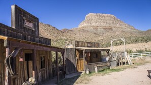 A rustic wooden building with a sign that reads "Salomon's."