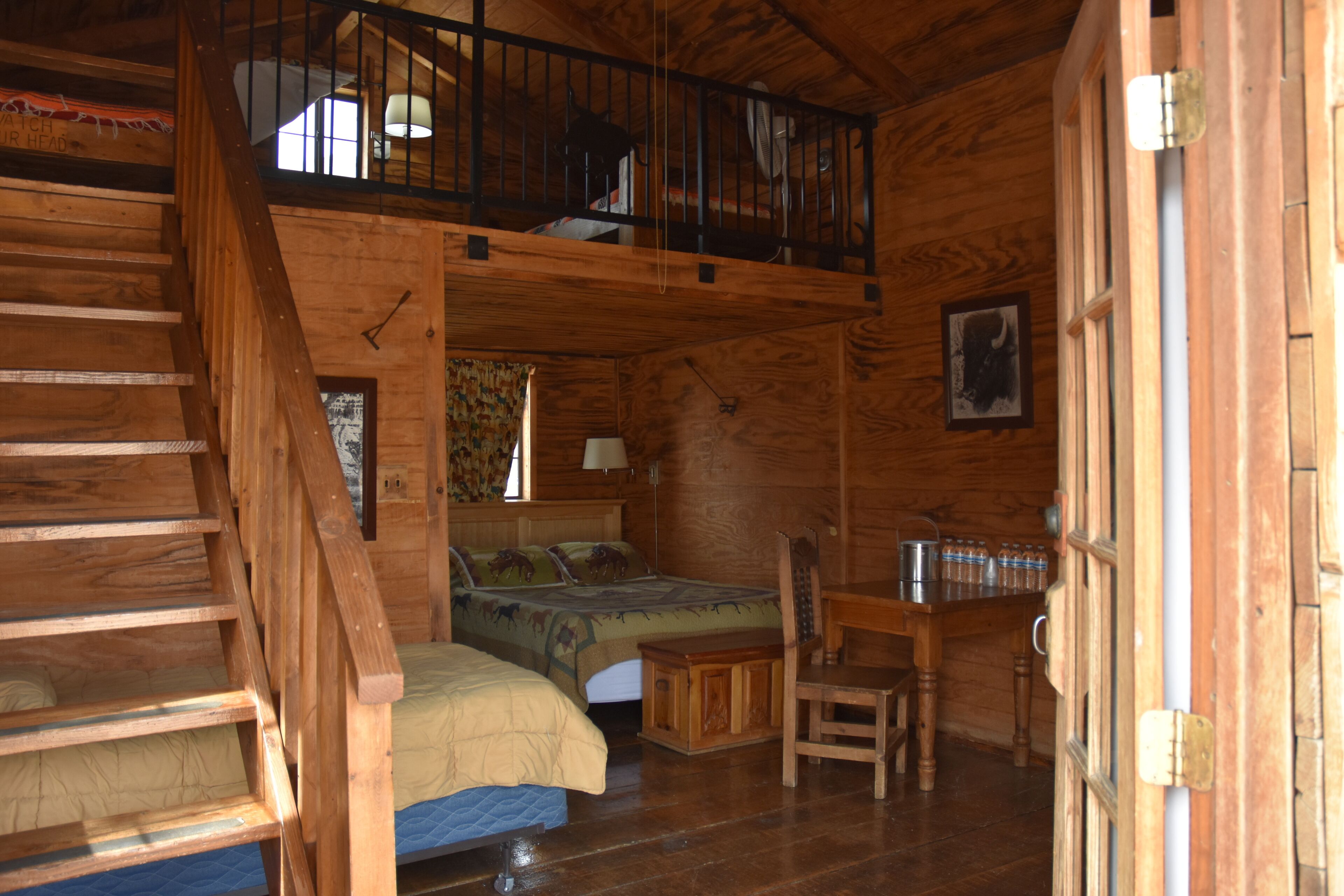 Blackout drapes, bed sheets