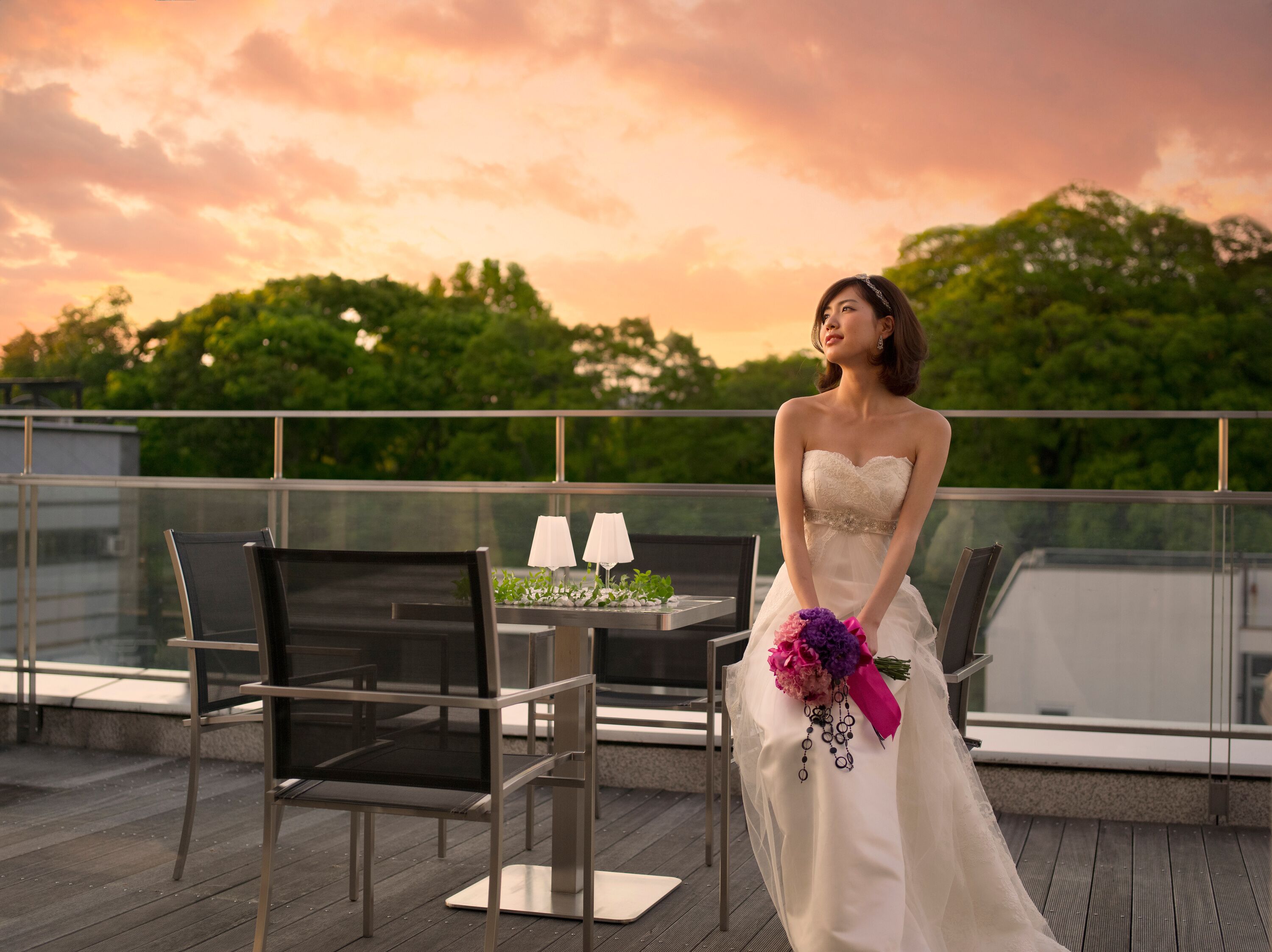 outdoor banquet area