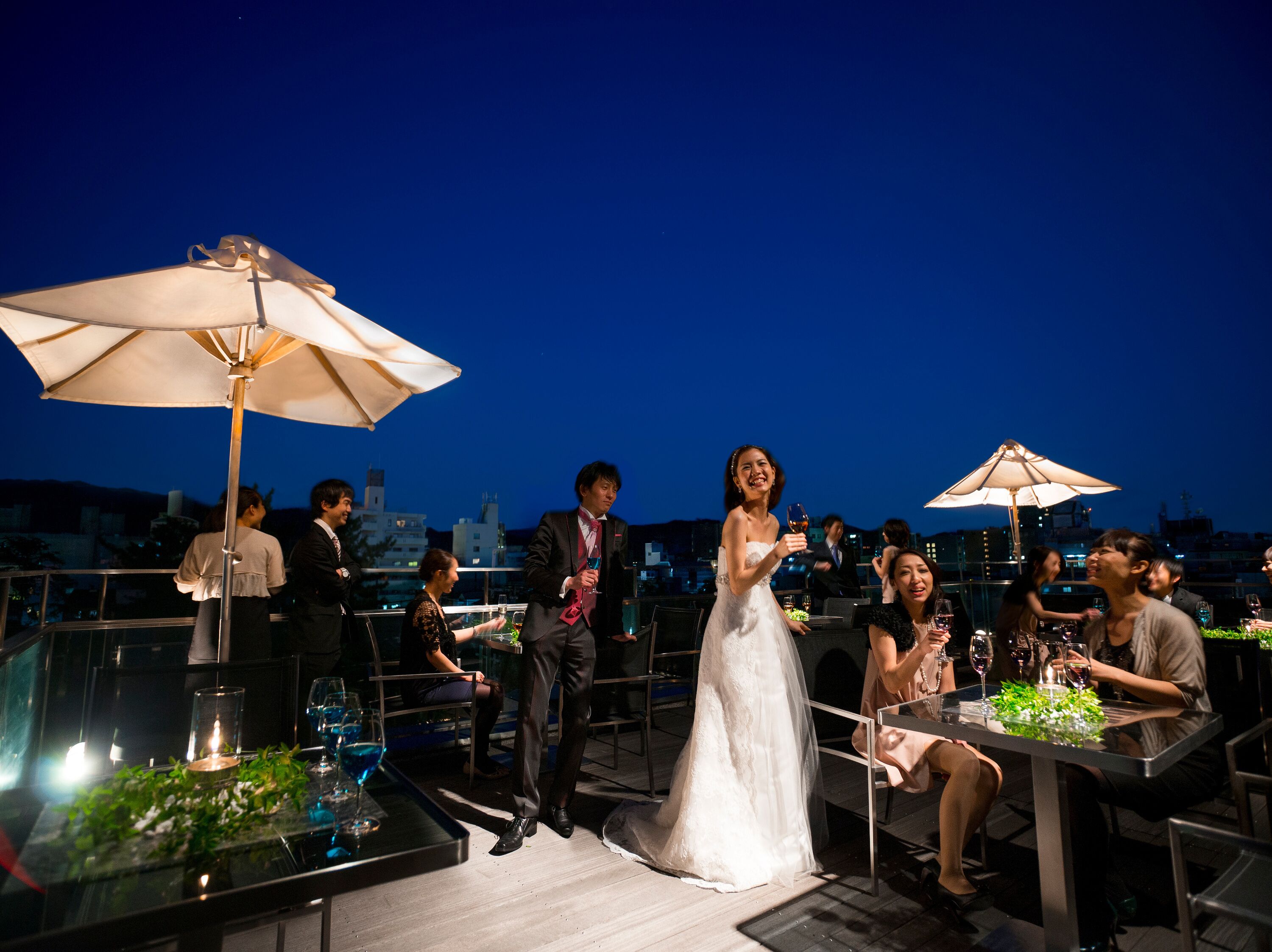 outdoor banquet area