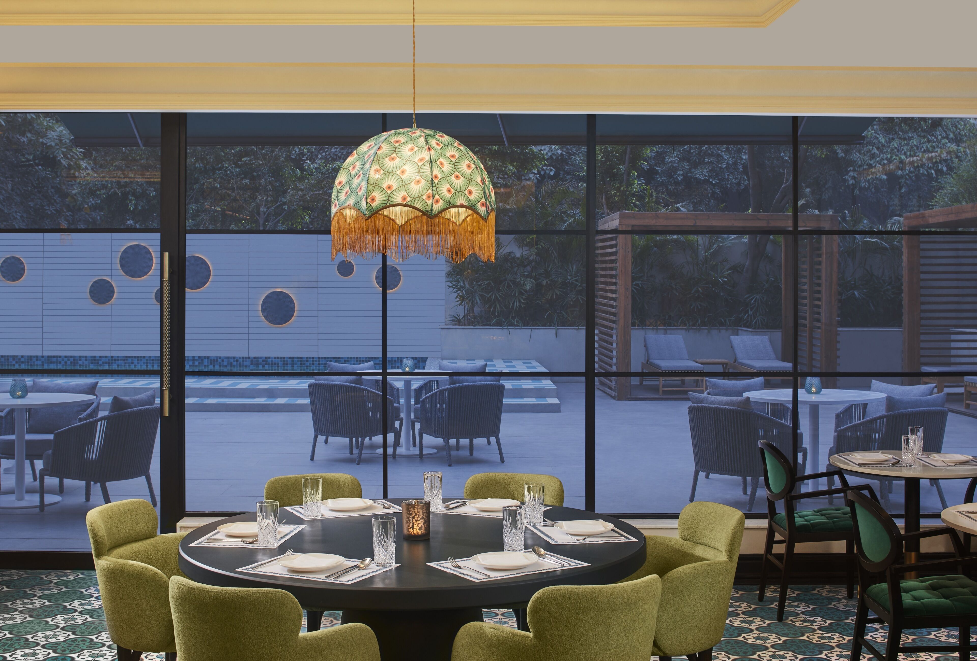 breakfast, lunch, dinner served; pool views