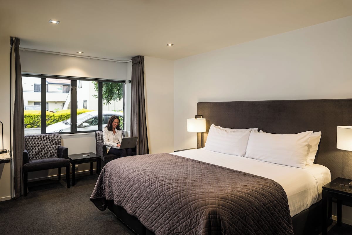 Studio, uitzicht op stad | 2 slaapkamers, luxe beddengoed, een kluis op de kamer, een bureau