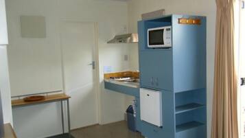 Fridge, microwave, coffee/tea maker
