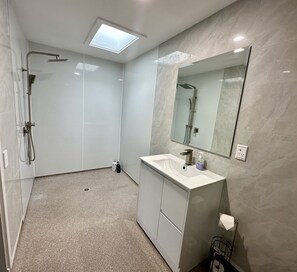 Economy Studio | Bathroom | Free toiletries, hair dryer, towels - Brylin Motel (Rotorua)
