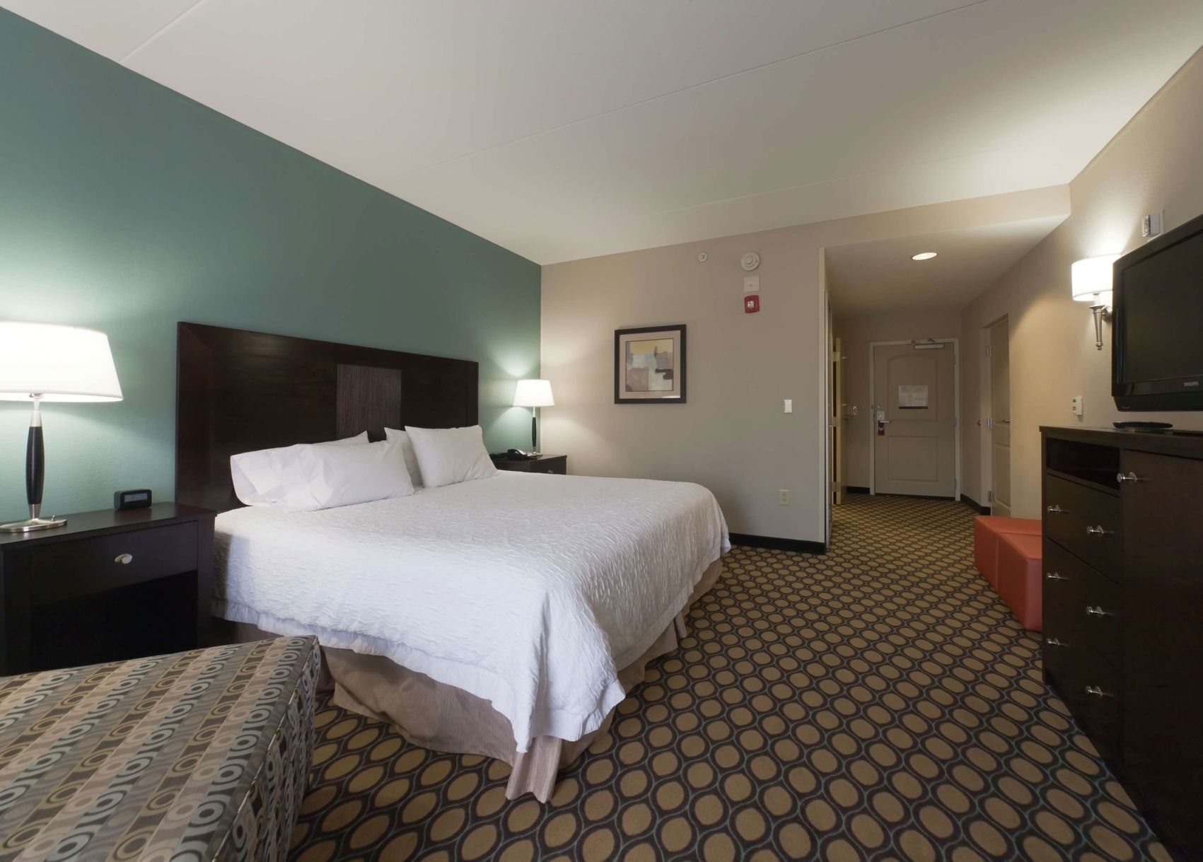 Hypo-allergenic bedding, down comforters, in-room safe, laptop workspace