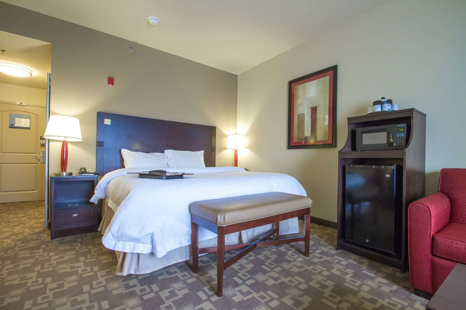 Premium bedding, down comforters, pillowtop beds, in-room safe