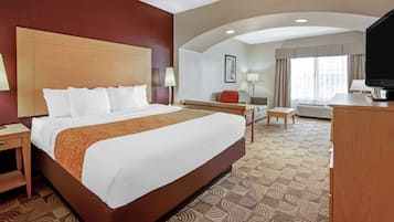 Suite, 1 cama King size | Ropa de cama de alta calidad y camas con pillow-top