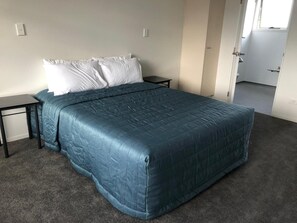 Desk, blackout curtains, soundproofing, iron/ironing board