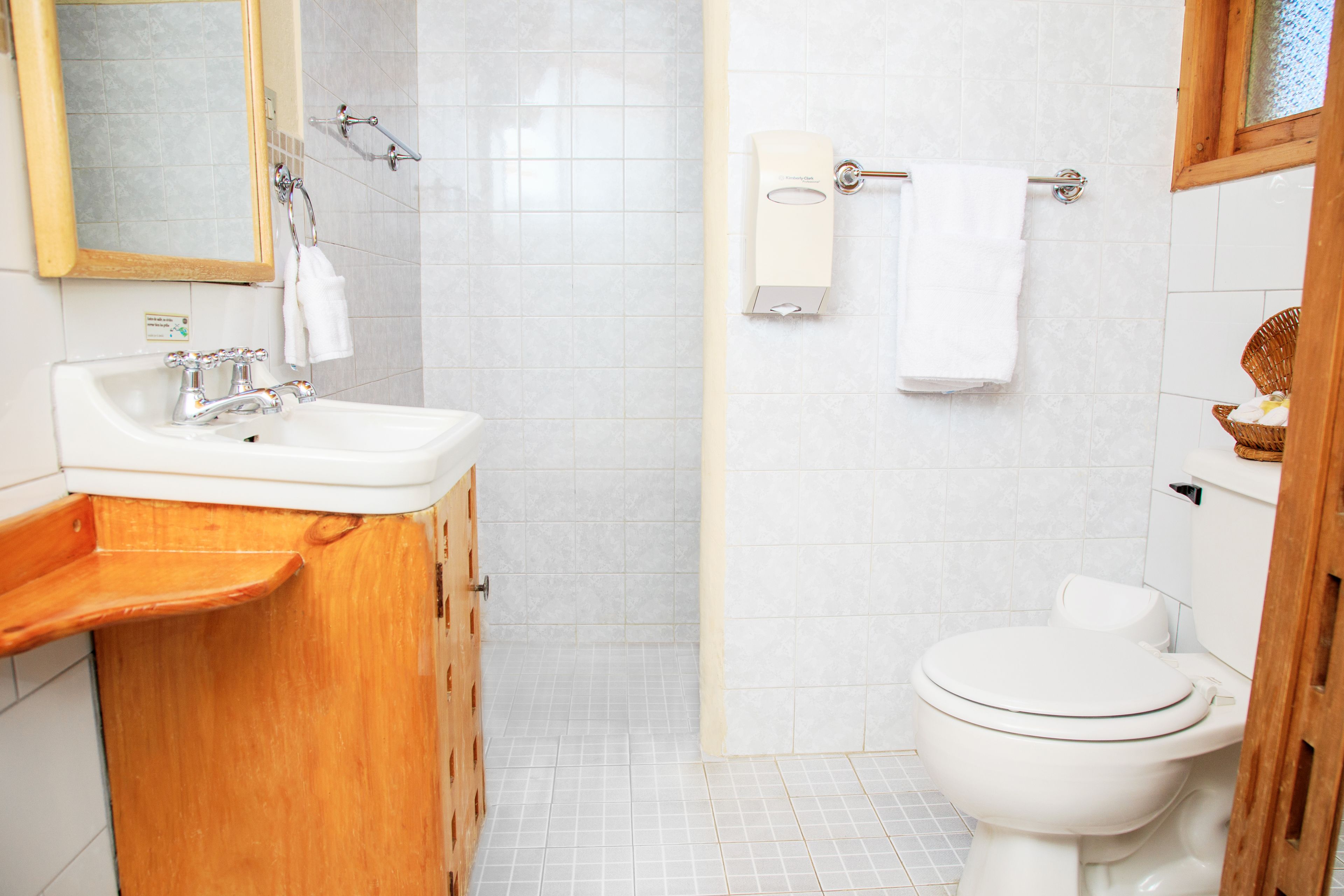 standard double room, 2 double beds | bathroom | shower, free toiletries, hair dryer, towels