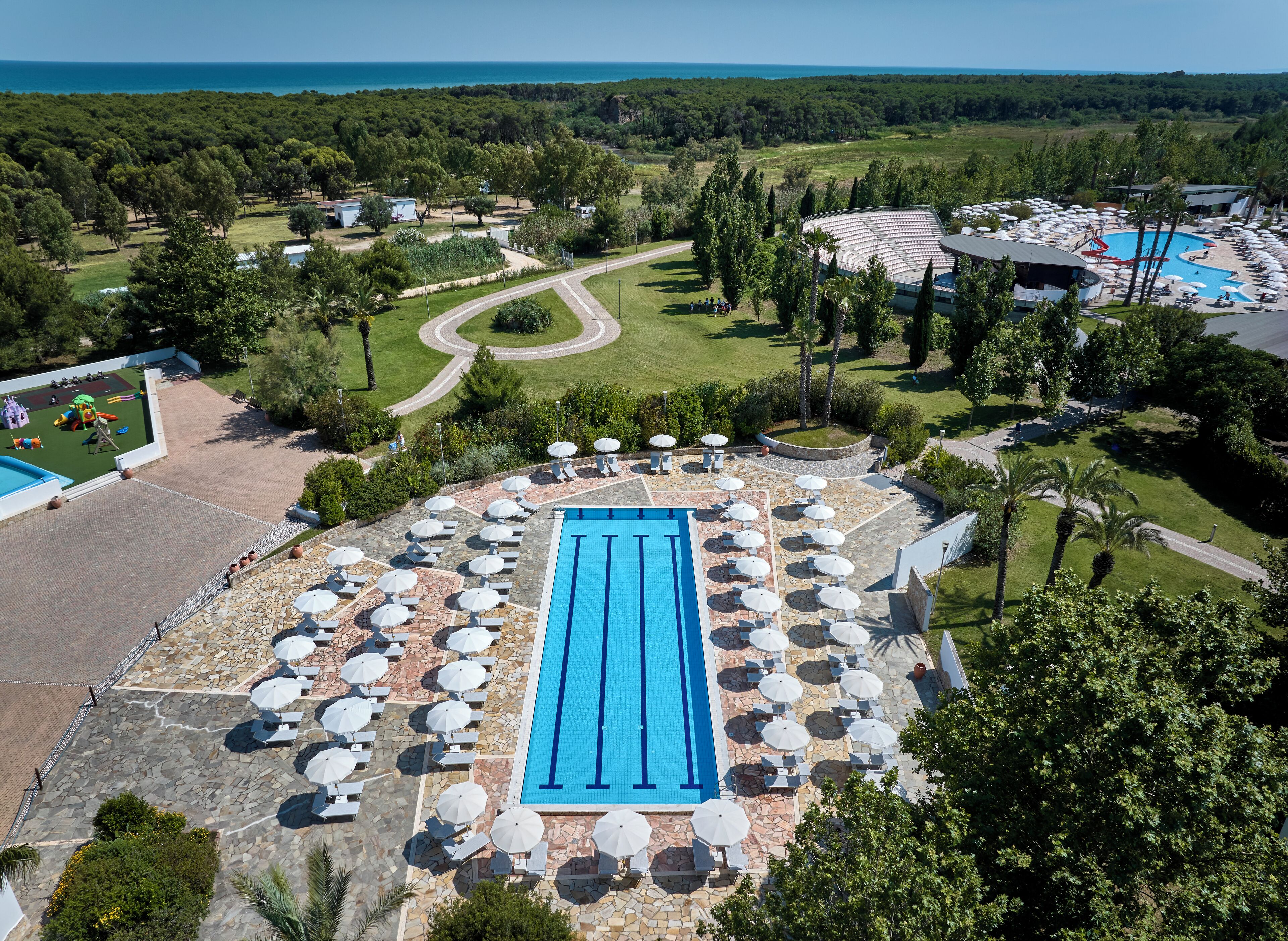 2 outdoor pools, pool umbrellas, sun loungers