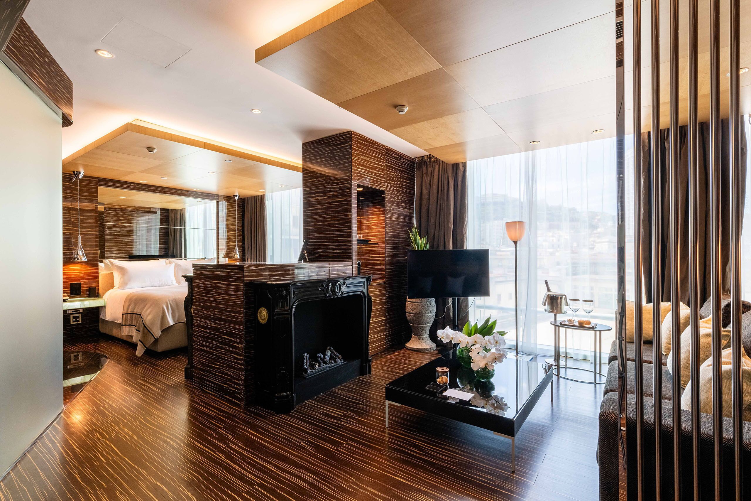 deluxe suite (castle view) | living area | 43-inch led tv with digital channels, tv, table football