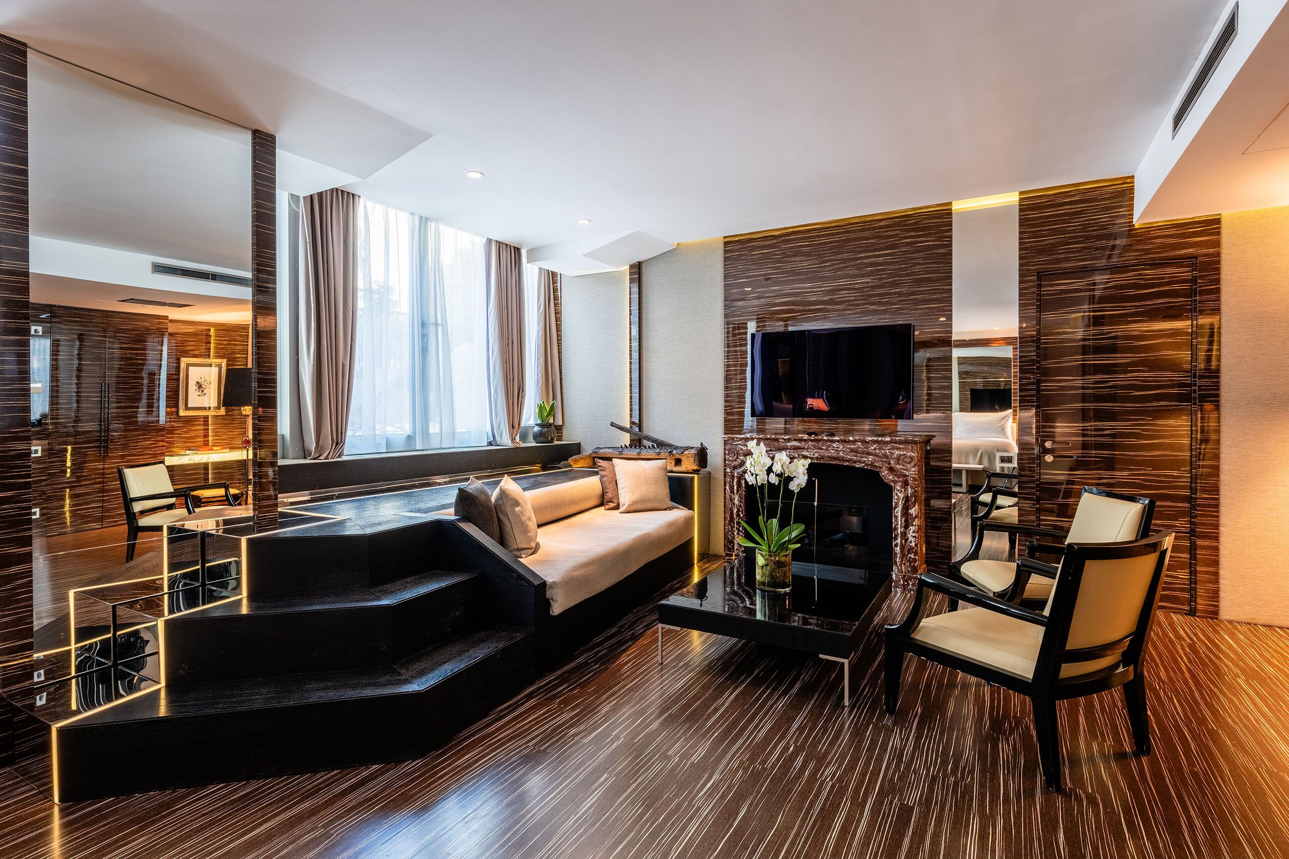 zen garden suite | living area | 43-inch led tv with digital channels, tv, table football