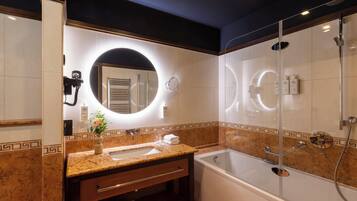 Family Room, 2 Bedrooms, Balcony | Bathroom | Rainfall showerhead, slippers, towels