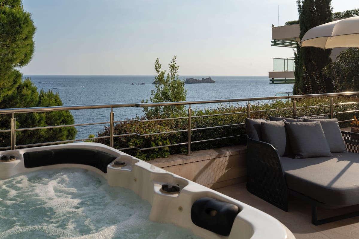 Suíte executiva, terraço, vista para o mar | Vista da sacada