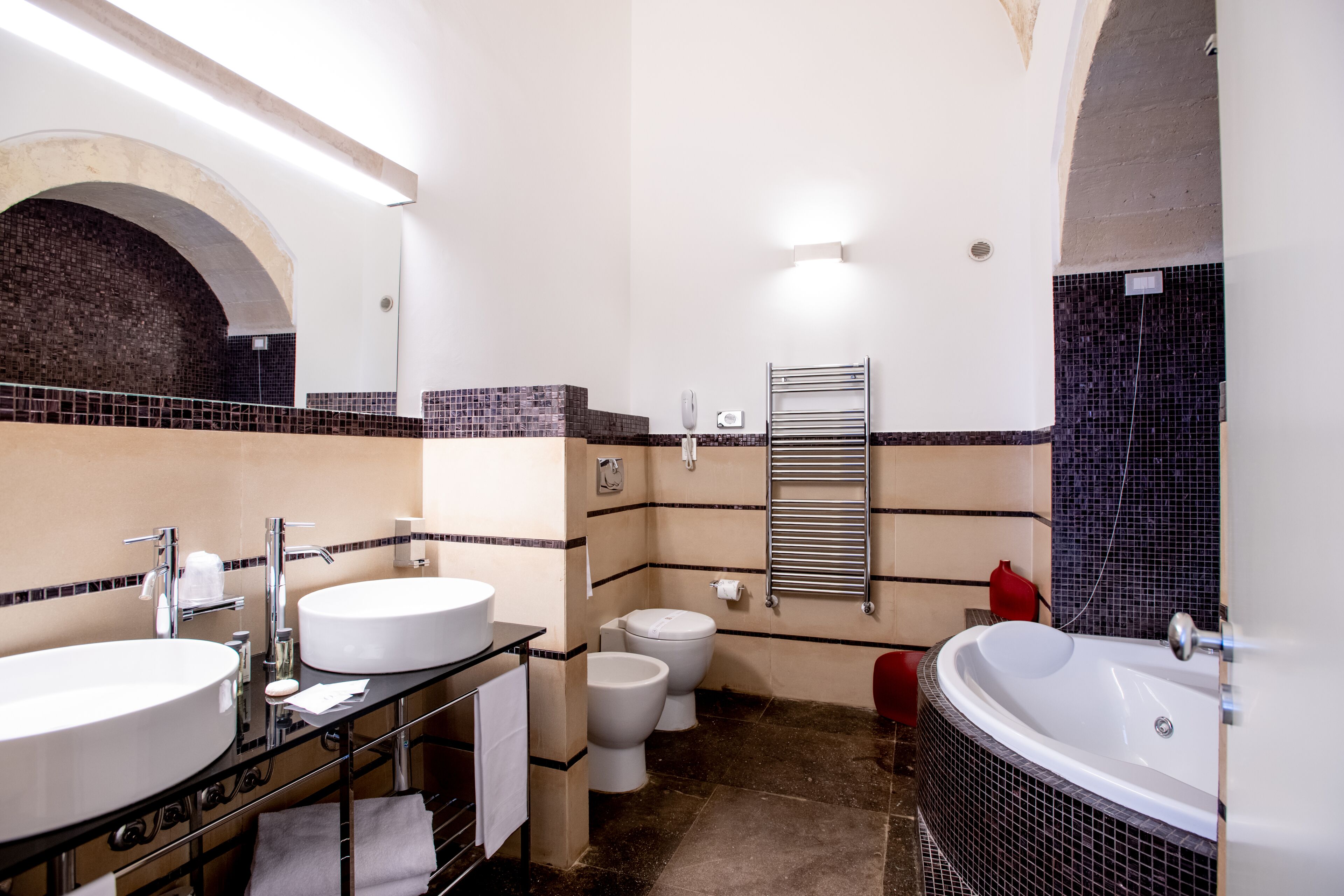 prestige | bathroom | shower, designer toiletries, hair dryer, slippers