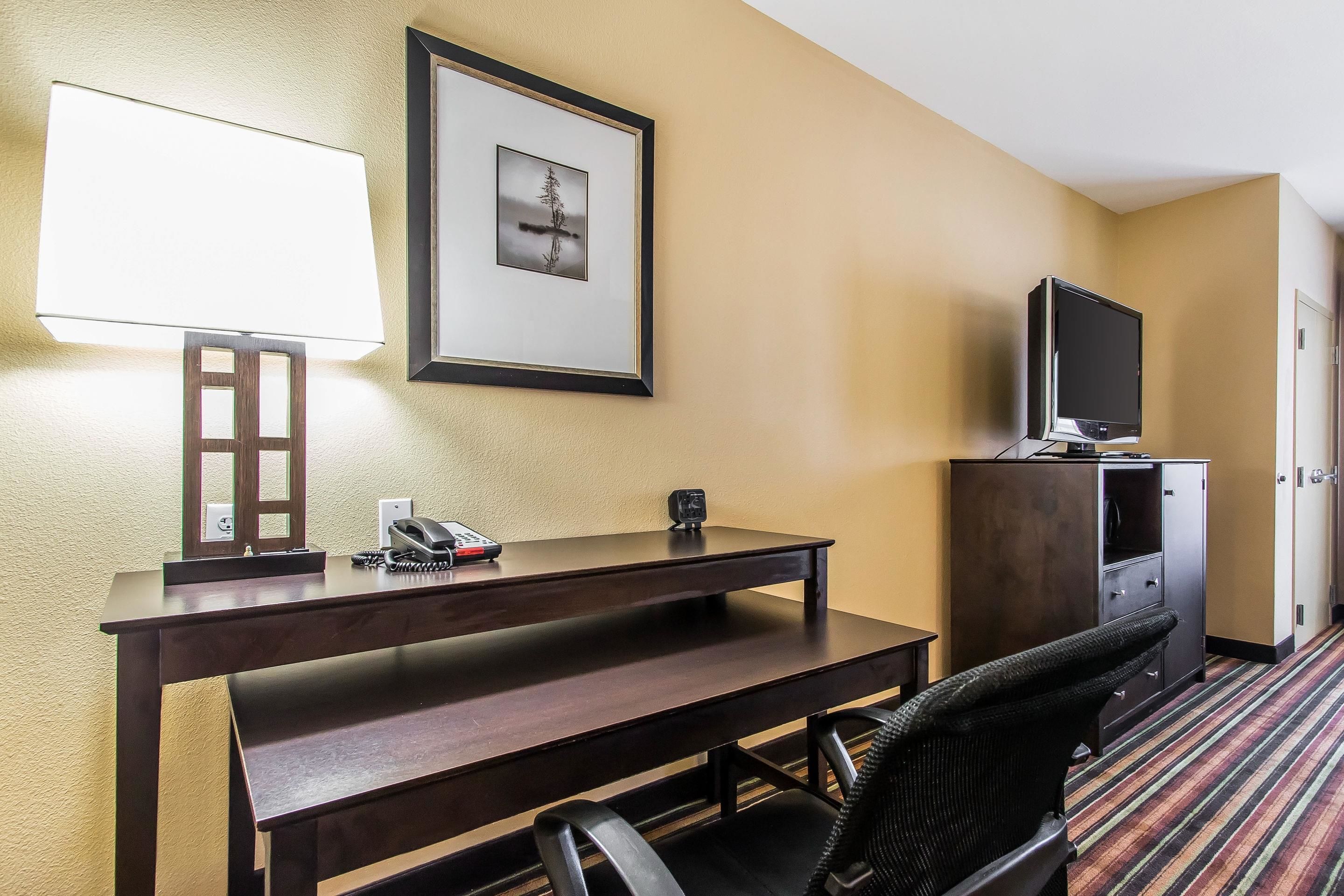 in-room safe, desk, laptop workspace, iron/ironing board