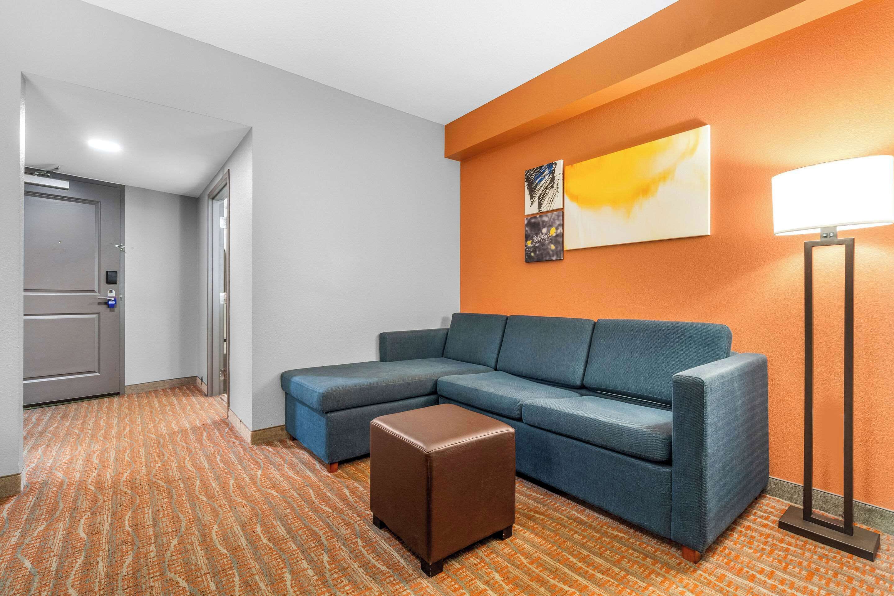 suite, multiple beds, accessible, non smoking | in-room safe, desk, laptop workspace, iron/ironing board