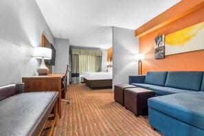 In-room safe, desk, laptop workspace, iron/ironing board