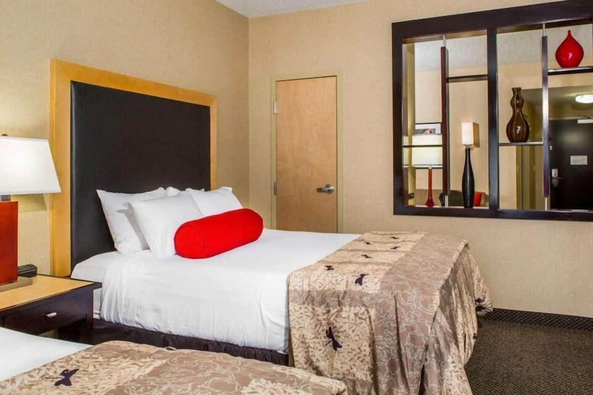 Premium bedding, desk, blackout curtains, iron/ironing board