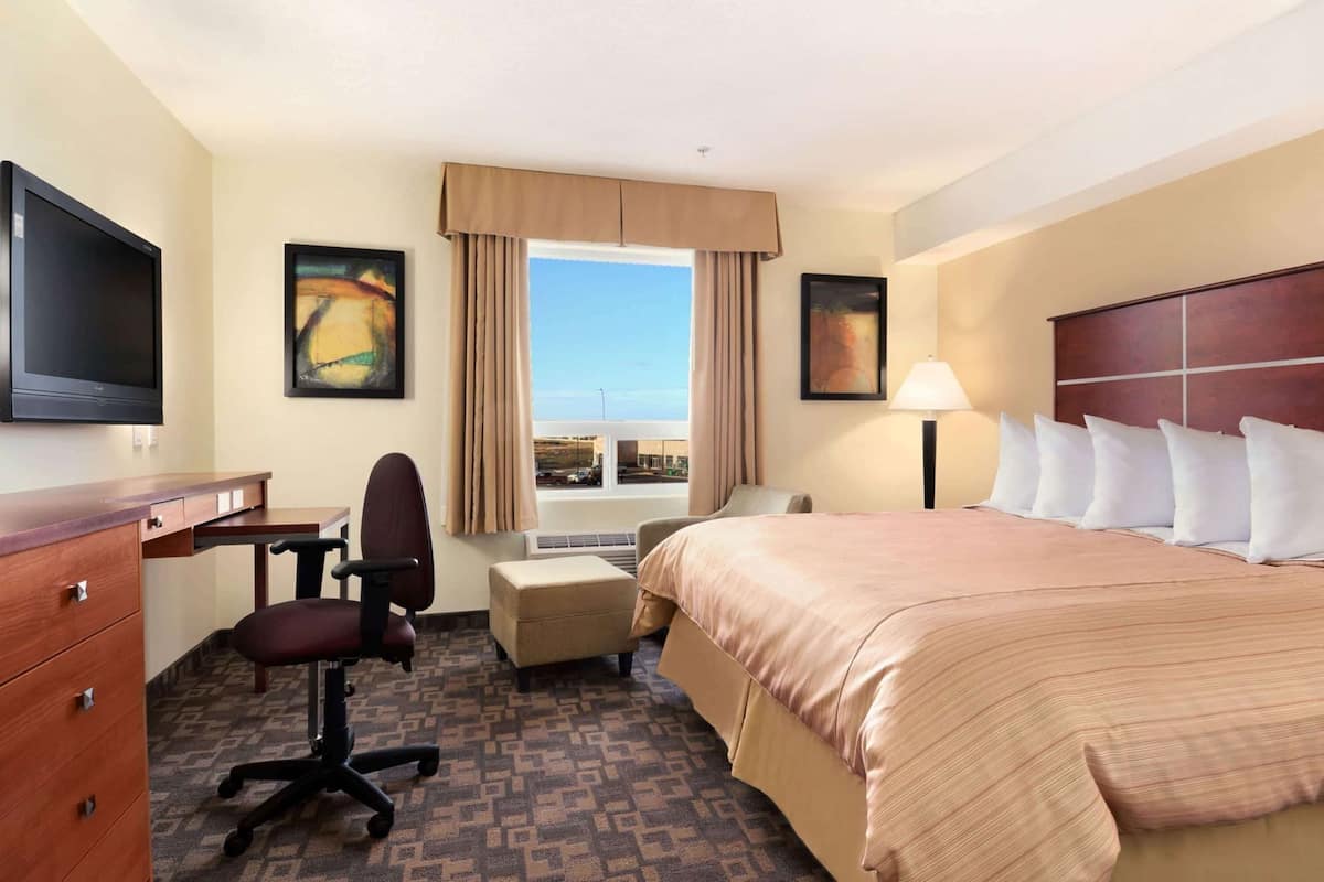 Premium bedding, desk, iron/ironing board, free cribs/infant beds